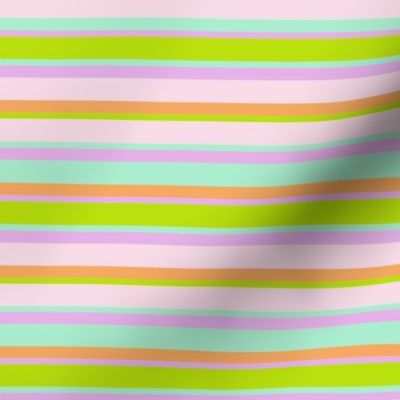 Unevenly spaced pastel stripes