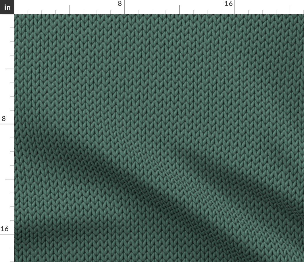 Knit small Pine Green solid