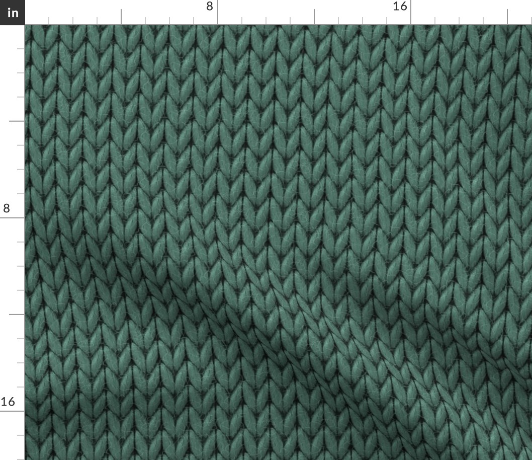 Knit large Pine Green solid