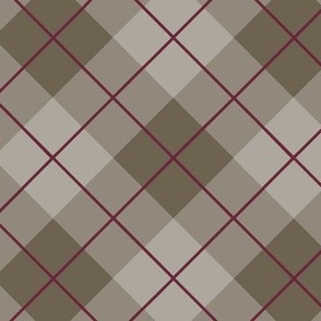 Bark  Wine Plaid