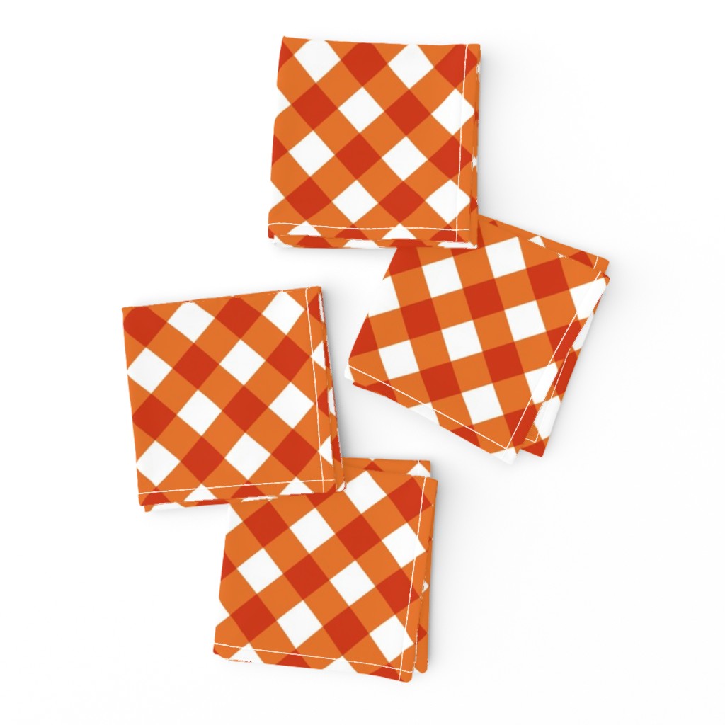 Carrot Gingham Large Bias