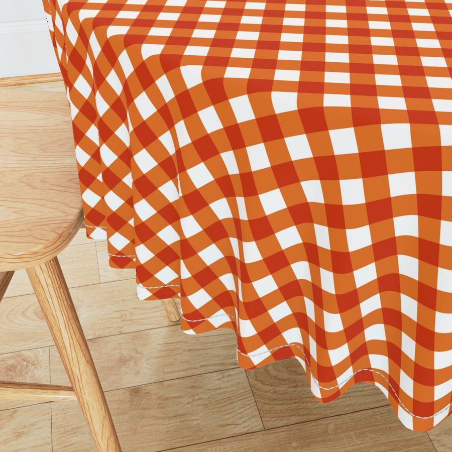 Carrot Gingham Large Bias