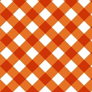 Carrot Gingham Large Bias