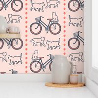 (large scale) cats, bikes with dots