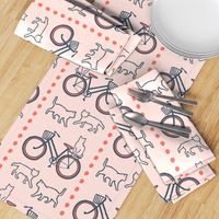 (large scale) cats, bikes with dots