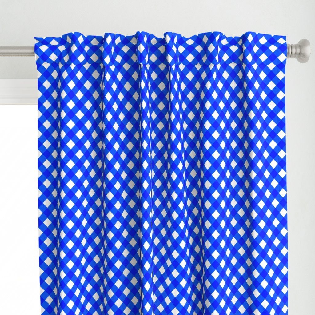 Cobalt Gingham Large Bias