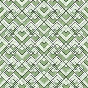 Geometric Hearts (Sage Green Palette)