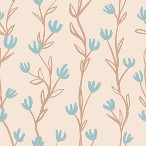 pastel flowers and vines