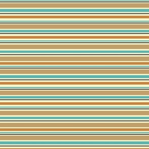 Tan, blue and Cream Horizontal Stripes