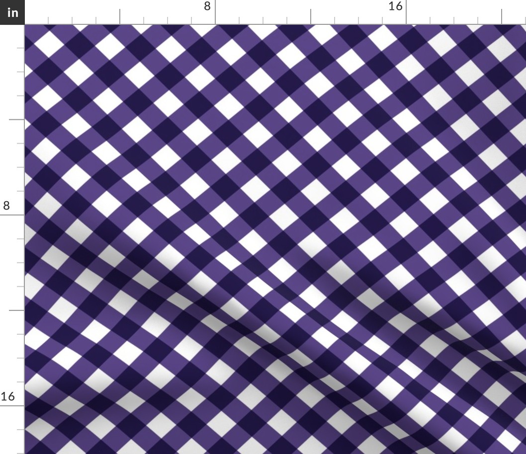 Grape Gingham Large Bias