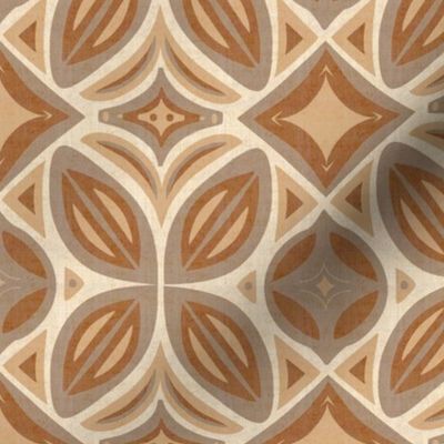 Abstract Bohemian Butterfly in Brown Gray and Beige