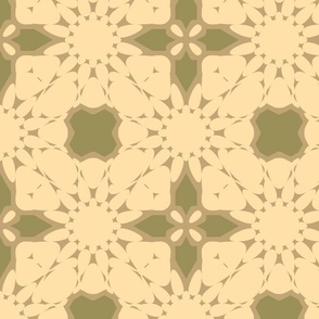 Smooth geometric tile pattern, rich neutrals