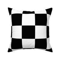 4” Classic Checkers, Black and White