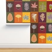 Fall Leaves Patchwork Quilt