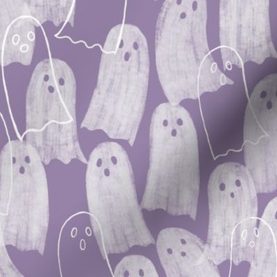 Ghosts on lilac - medium scale