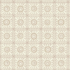 Sunburst Tile - muslin