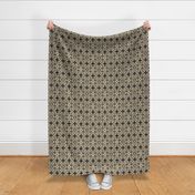Abstract Bohemian Butterfly in Black and Taupe Gray