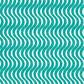 Teal and White Op Art Lines 