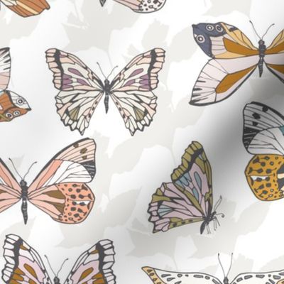 Eden Butterflies (cream) LARGE