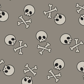 Muted Skulls Sandy Grey - extra large scale