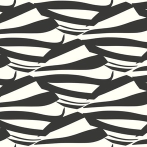 Abstract Minimalism - Deconstructed Zebra Stripe - The Stampede - Cracked Pepper