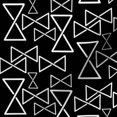 mobius strip triangles white on black medium