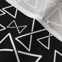 mobius strip triangles white on black medium