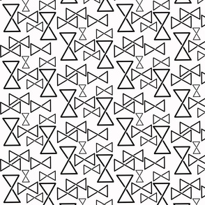 mobius strip triangles black on white  medium