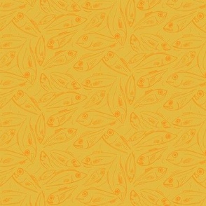 Orange on yellow  fish coordinate