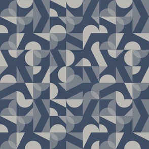 Navy Cement tiles -Small 2"