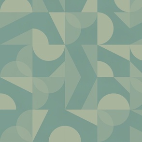 Muted teal cement tiles