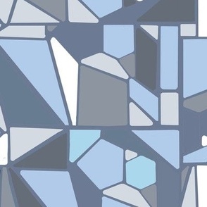 Neutral grey colours mosaic geometric design