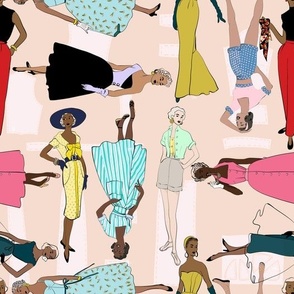 Sewing Patterns of Diverse Women from the 1950s