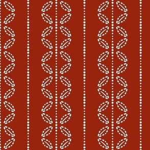 Traditional leaves Patterns on red