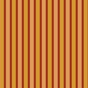 Dusty Earth Stripes (#4) - Narrow Ribbons of Rich Brown with Dusty Apricot and Sweet Caramel