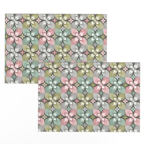 Retro floral geometric