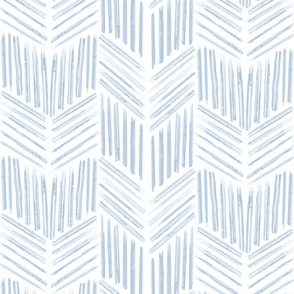 messy brushstroke chevron - icy blue