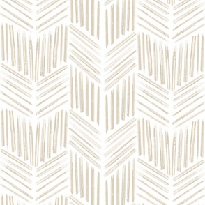 messy brushstroke chevron - soft beige