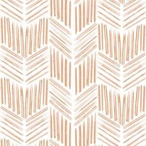 messy brushstroke chevron - warm peach