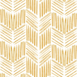 messy brushstroke chevron - yolk yellow