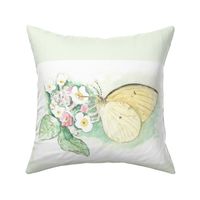 Watercolor Sulphur Butterfly for Pillow