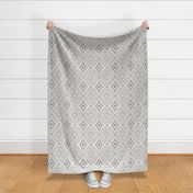 Tarak - Textured Geometric - Beige Taupe Blue Grey Large Scale