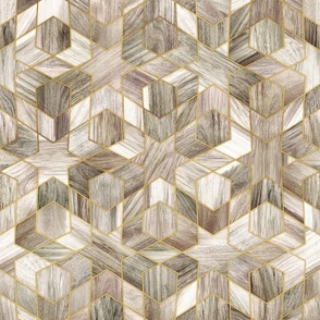 Reclaimed Driftwood Moroccan Geometric Mosaic - small