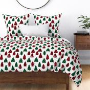 JUMBO buffalo check christmas tree - plaid tree, plaid christmas, christmas tree, -  red and green