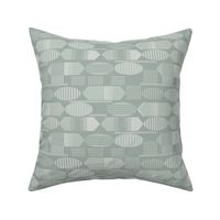 Ovals and Arrows Neutral Sage Small