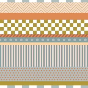 Stacking Stripes & Dots - B | M size | 12" | Earthy colors