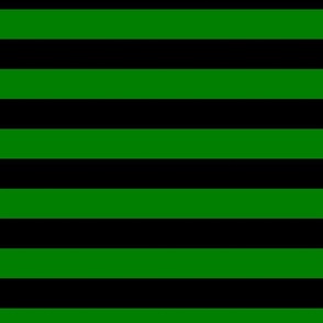 Alien Green and Black Horizontal Witch Stripes