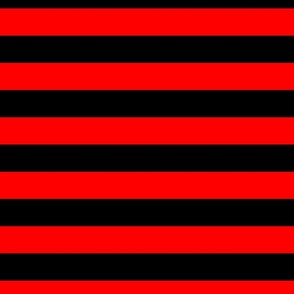 Devil Red and Black Horizontal Witch Stripes