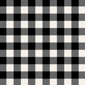 Black and Cream Gingham // SMALL