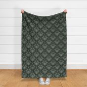 Nocturnal Damask Wild Animals Foliage Green